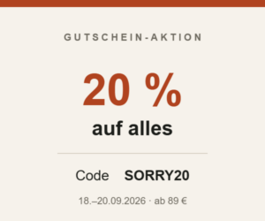 20 % auf alles bei Avena – Code SORRY20