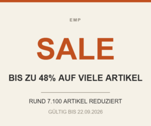 Aktionsgrafik – Sale bei EMP mit bis zu 48% Rabatt auf viele Artikel, gültig bis 22.09.2026