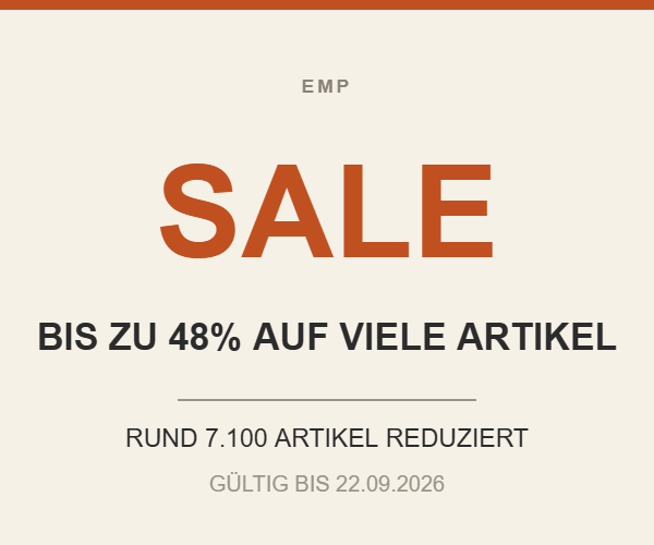 Aktionsgrafik – Sale bei EMP mit bis zu 48% Rabatt auf viele Artikel, gültig bis 22.09.2026