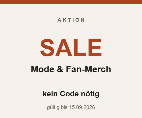 Aktionsgrafik – Sale bei EMP mit reduzierter Mode und Fan-Merch, gültig bis 15.09.2026