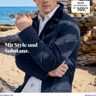 Walbusch Katalog 2026 – Titelseite mit klassischer Damen- und Herrenmode
