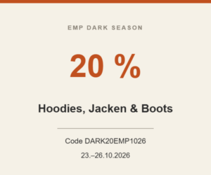 Affiliate-exklusiv: 20 % Rabatt bei EMP – Code DARK20EMP1026